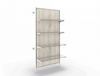 Стеллаж с креплением к стене J-hanger со стеклянными полками