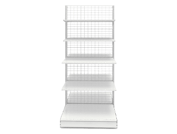 Стеллаж островной с сетчатой стенкой