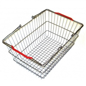 Корзина покупательская оцинкованная SB20-ZN-RD 20л., две ручки