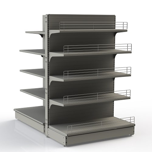 Стеллаж Нордика (50) прист. 1000х500х1550, полка 400 - 3 шт., 300 - 1 шт., ценники, ограждения