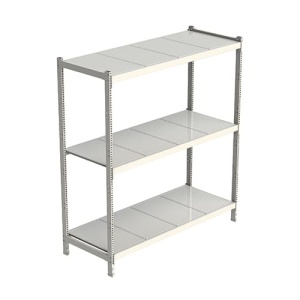 Стеллаж Нордика  складской малый пристенный 2000х800х2250 мм, 3 уровня полок, с настилом