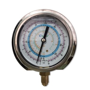 Манометр глицер. (80мм) R-22/404/134/407/507 BCJH-NG-80 (подключение внизу)