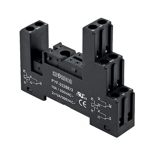 Розетка для реле PYF-022BE/3 (3-х ярусная, для 2 конт.) KIPPRIBOR