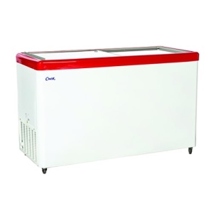 Ларь морозильный МЛП-500 красный (прямое стекло, 448 л.)