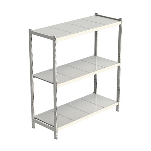 Стеллаж Нордика  складской малый пристенный 2000х800х2250 мм, 3 уровня полок, с настилом