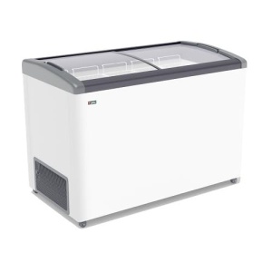 Ларь морозильный FG-400 E серый (гнутое стекло, 380 л.)