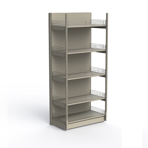 Стеллаж усиленный Нордика (25) прист. 1000х500х2250, полка 500 - 4, огранич-ли фронт. и боковые 60мм