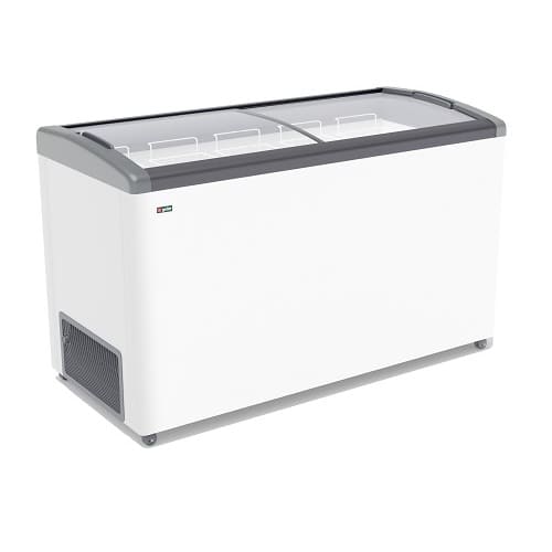 Ларь морозильный FG-600 E серый (гнутое стекло, 520 л.)