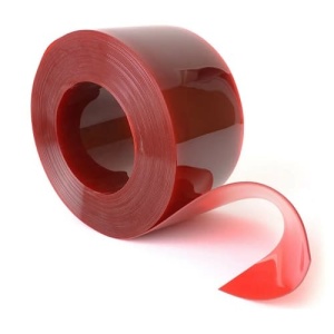 Пленка ПВХ стандартная, 200 красная прозрачная