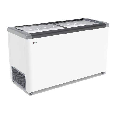 Ларь морозильный FG-600 C серый (прямое стекло, 520 л.)