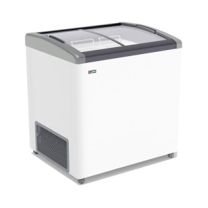 Ларь морозильный FG-250 E серый (гнутое стекло, 240 л.)