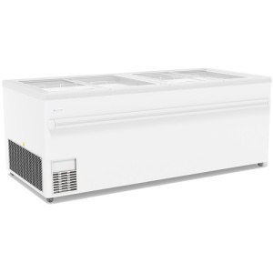 Ларь-бонета F 2000 B (прямое стекло) белый