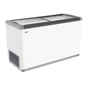 Ларь морозильный FG-600 C серый (прямое стекло, 520 л.)