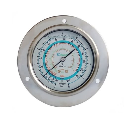 Мановакууметр глицер. (80мм) R-22/404/134/407/507 BCJL-NG-RC-80 (подключение сзади)